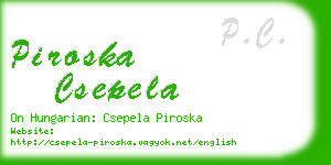 piroska csepela business card